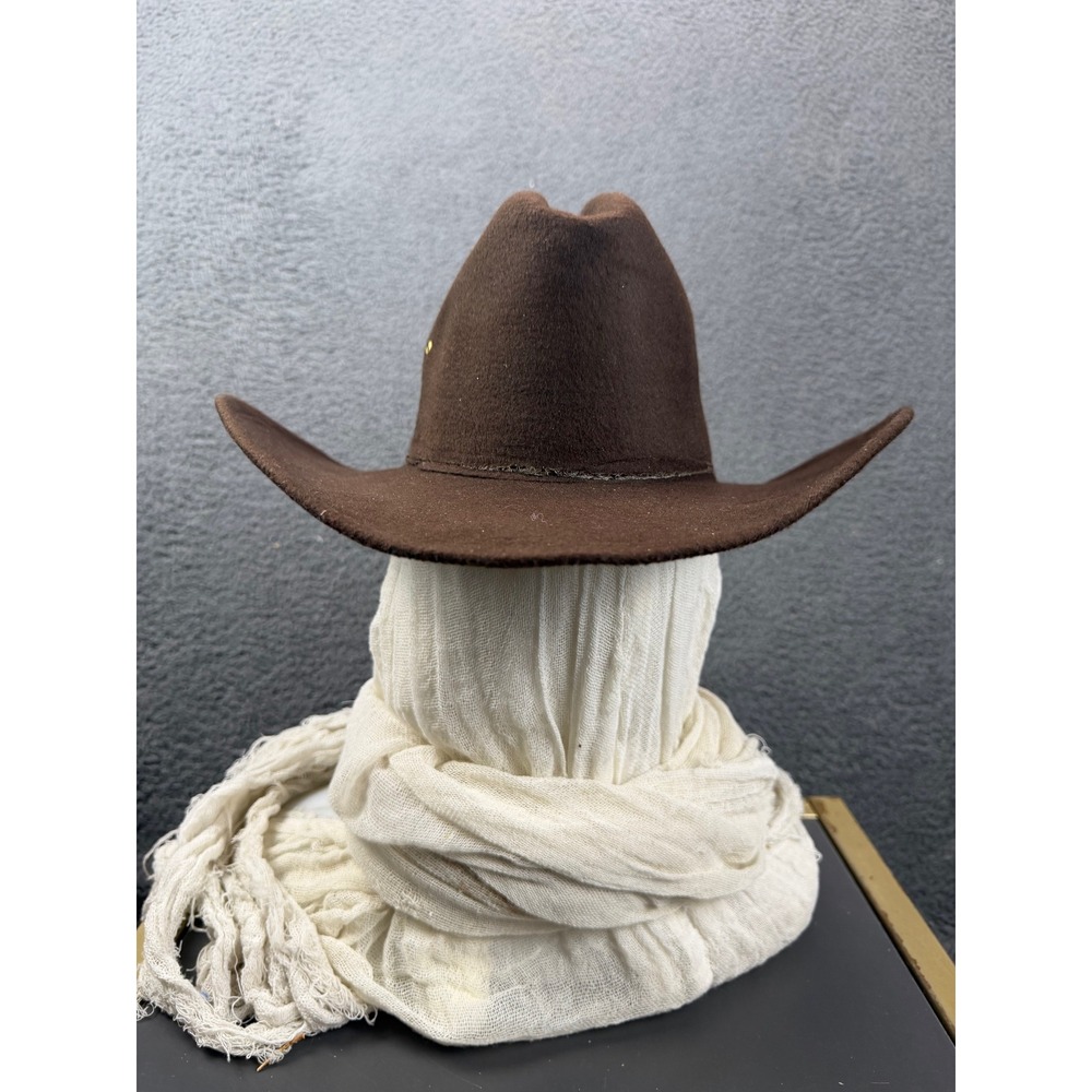 Western Express Brown Felt Cowboy Hat Mens Size‎ 6 5/8 Made in Mexico